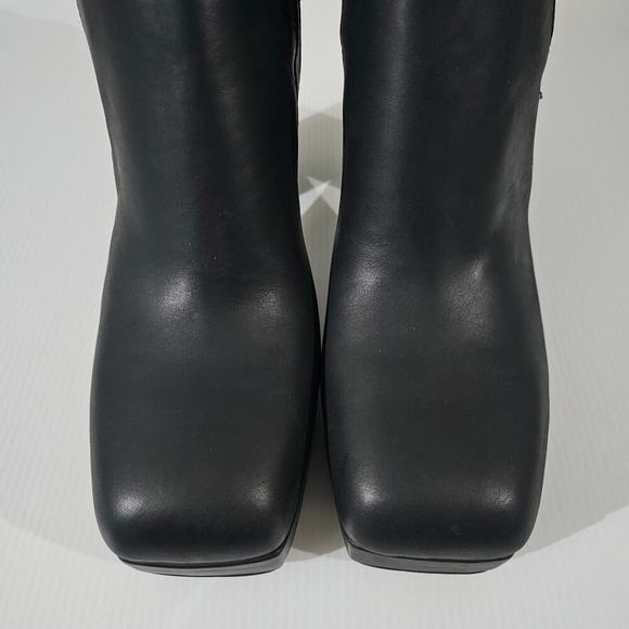 Jeffrey Campbell Amuse Ankle Boot Womens 10 Black Leather Platform High Heel - Picture 6 of 16